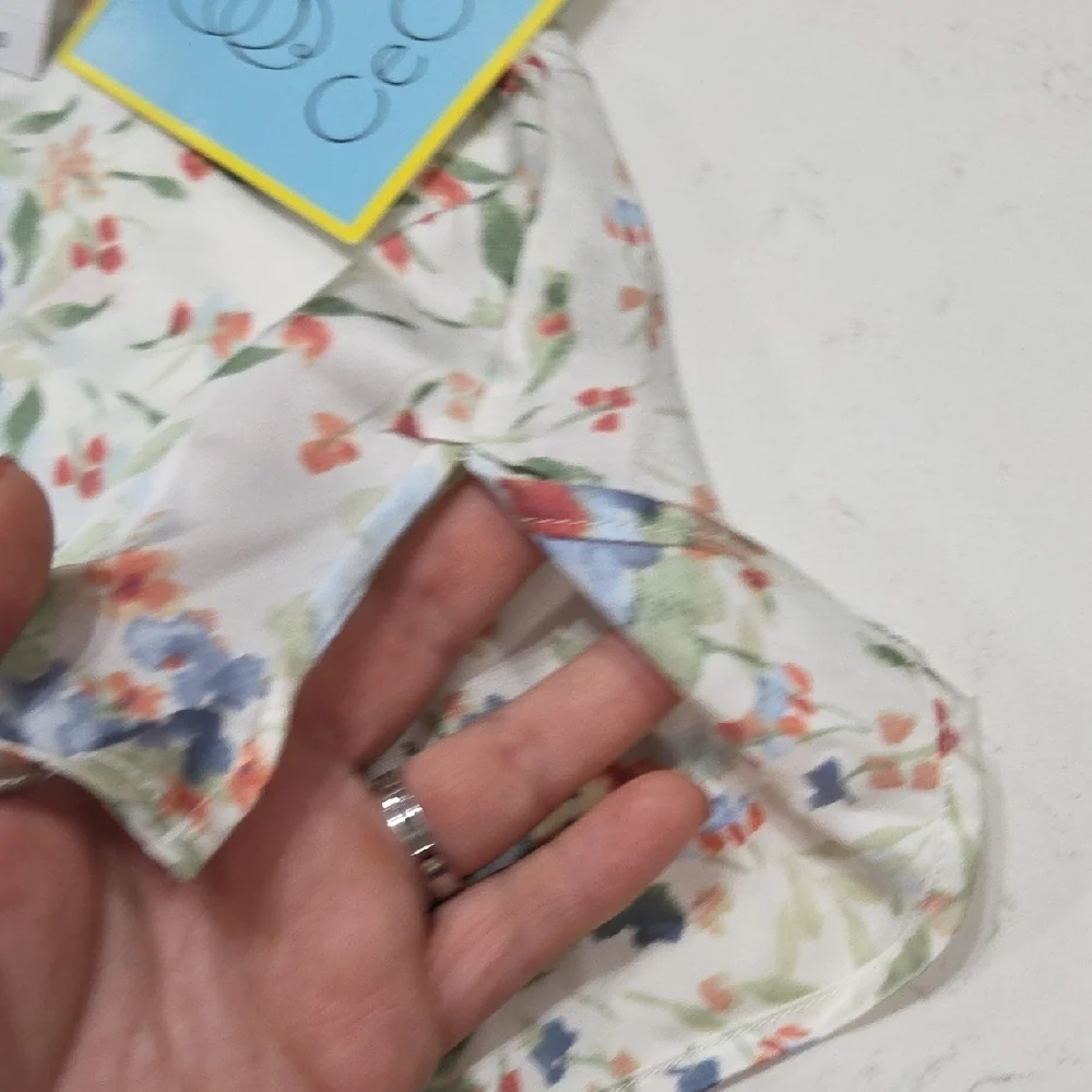 CeCe Multicolor Floral Blouse Sz Small New With Tags - Picture 5 of 8